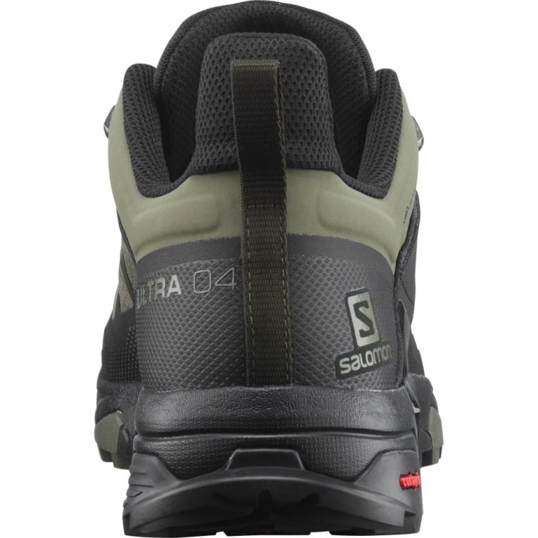 Black / Olive Salomon X Ultra 4 GTX Men's Hiking Shoes | PH 61259A